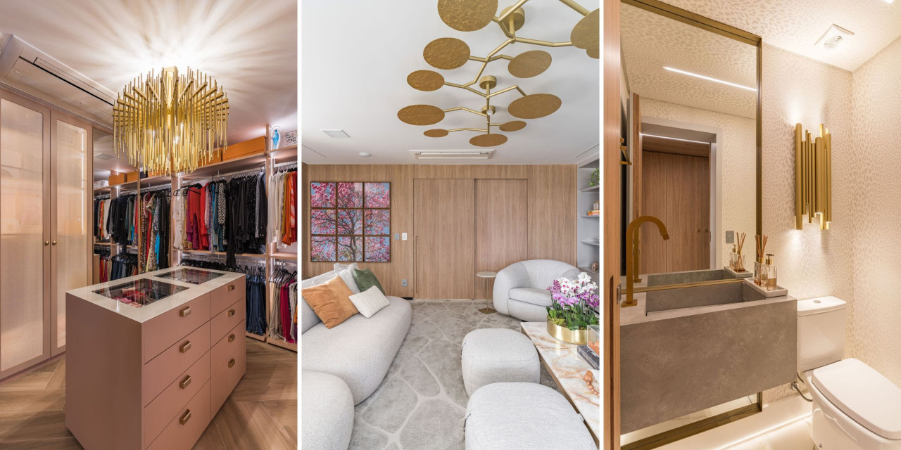 Dourado segue com presença atemporal e elegante no décor contemporâneo